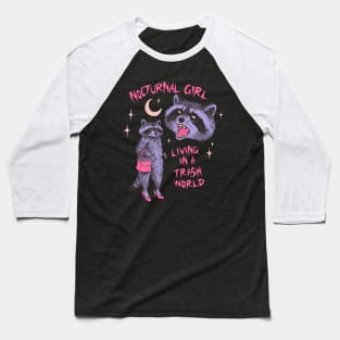 Nocturnal Girl Baseball T-Shirt